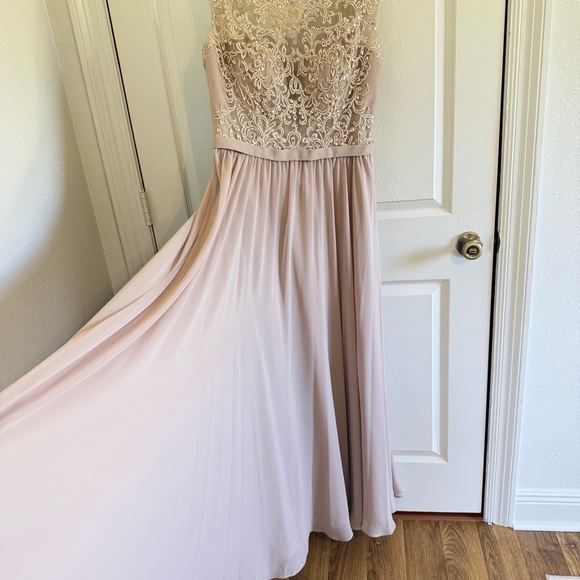 Morilee 21522 Latte bridesmaid Dress lace chiffon size 16 Mother of bride NWT - Picture 13 of 15